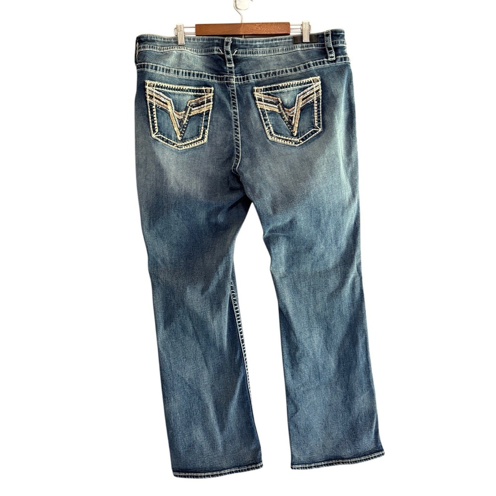 Vigoss Slim Boot Jeans Thick Stitch Western Embroidered Western Embellished 22
